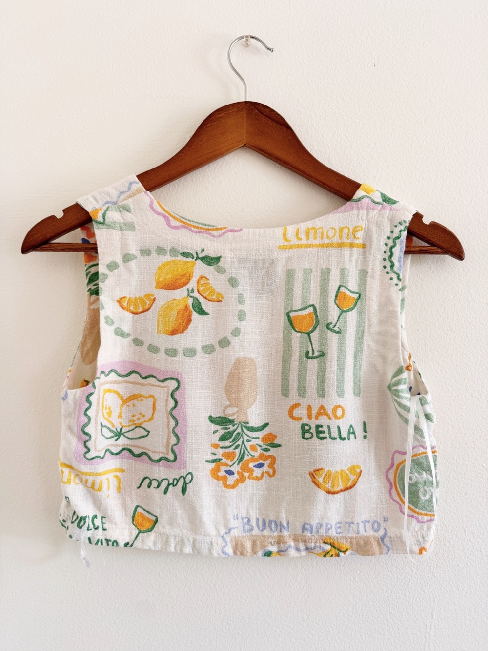 Paper Heart Lemon Print Crop Tank XS - Picture 3 of 3